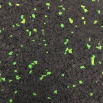 Activ Flooring 15mm Fleck - Black Tile with green fleck 50cm x 50cm x 15mm