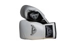 Hatton Pro Sparring Leather Lace Up Glove (pair) White 8oz