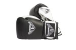 Hatton Pro Sparring Leather Velcro Glove (pair) Black 10oz