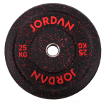 HG Fleck Coloured Rubber Bumper Plate 25kg - Red