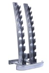 10 pair Vertical Rack - 2-20kg dumbbells (oval frame), Grey
