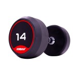 14kg Rubber Dumbbells with solid ends (pairs)