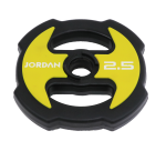 2.5kg Ignite V2 Urethane Studio barbell plate - Yellow/Black