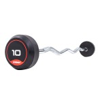 10kg Classic Rubber Barbell with curl bar
