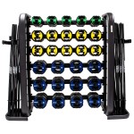 30 x Ignite V2 Urethane Studio Barbell sets and black rack - Colour coded