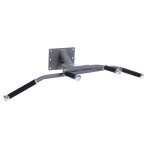 Wall Mounted Chin Bar with aluminium ends & rubber handgrips, Grey
