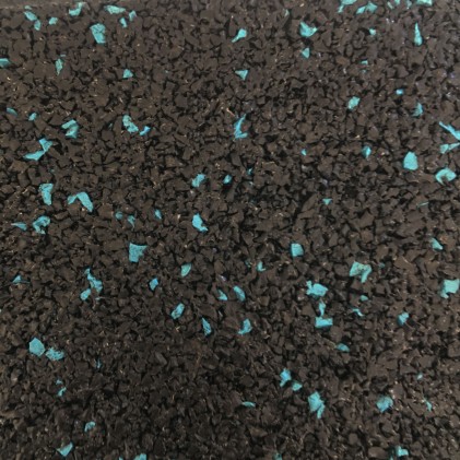 Activ Flooring 15mm Fleck - Black Tile with blue fleck 50cm x 50cm x 15mm