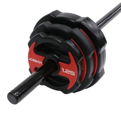 Ignite V2 Urethane Studio Barbell Set  - Red Black