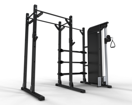 Ultimate Strength Half Rack With Functional Storage And Pulley