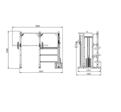 Ultimate Strength Half Rack With Functional Storage And Pulley