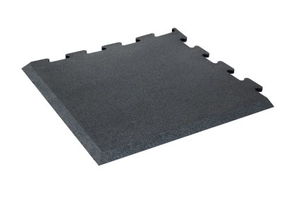 Activ Interlocking Flooring - Black Interlocking Corner Tile 100cm x 100cm x 20 mm
