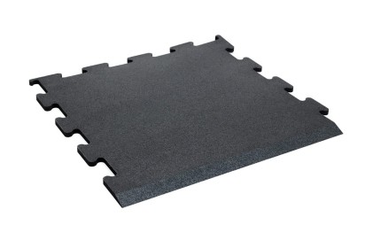 Activ Interlocking Flooring - Black Interlocking Edge Tile 100cm x 100cm x 20 mm