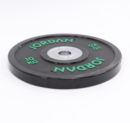 10kg Urethane Competition Plate - Black with Green text