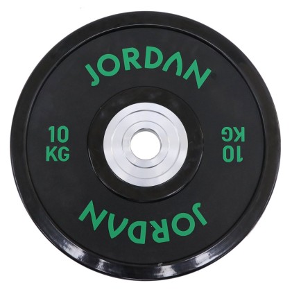 10kg Urethane Competition Plate - Black with Green text