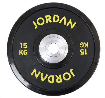 15kg Urethane Competition Plate - Black with Yellow text