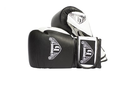 Hatton Pro Sparring Leather Velcro Glove (pair) Black 10oz
