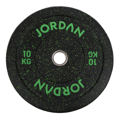 HG Fleck Coloured Rubber Bumper Plate 10kg - Green