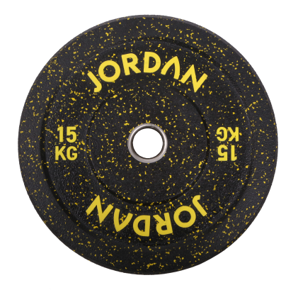 HG Fleck Coloured Rubber Bumper Plate 15kg - Yellow