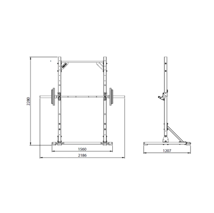 Freestanding Quarter Gym Rack