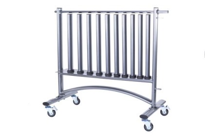 Studio Dumbell Rack  with wheels (oval frame), Grey
