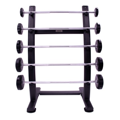 Barbell rack, holds 5 bars, Grey