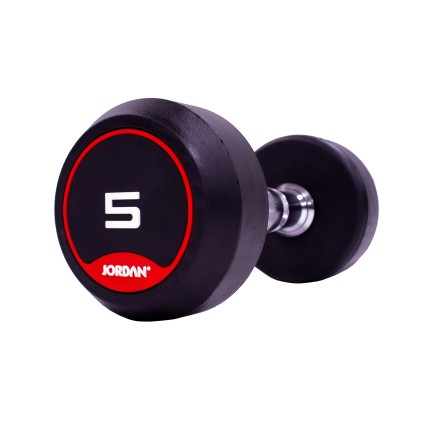 5kg Rubber Dumbbells with solid ends (pairs)
