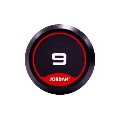 9kg Rubber Dumbbells with solid ends (pairs)