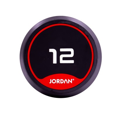 12kg Rubber Dumbbells with solid ends (pairs)