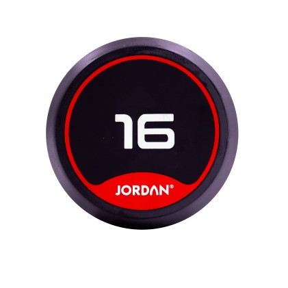16kg Rubber Dumbbells with solid ends (pairs)