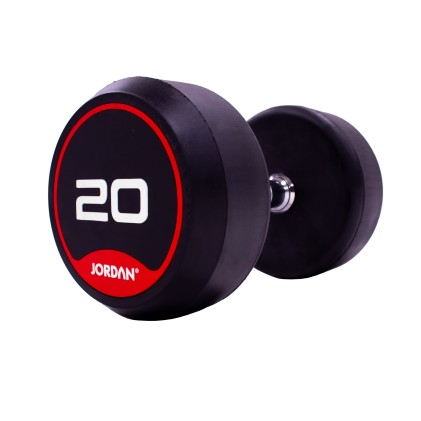 20kg Rubber Dumbbells with solid ends (pairs)