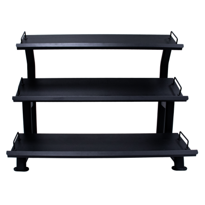 12 Pair, 3 Tier Hexagonal Dumbbell Rack With Trays