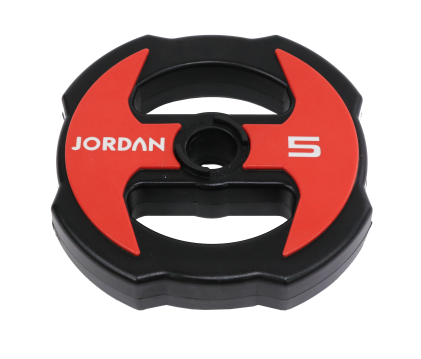 5kg Ignite V2 Urethane Studio barbell plate - Red/Black