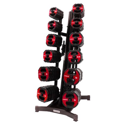 12 x Ignite V2 Urethane Studio Barbell sets and grey rack