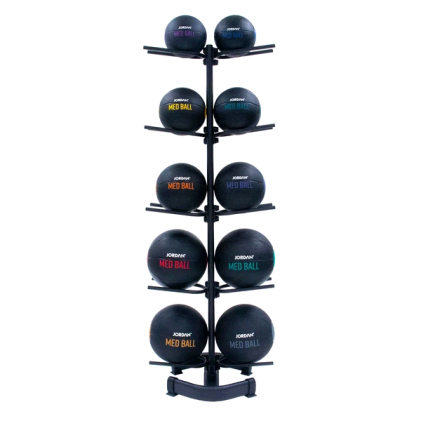 Medicine Ball Rack - holds 10 balls Black