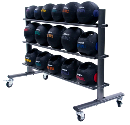 Medicine Ball Rack - holds 15 balls Black