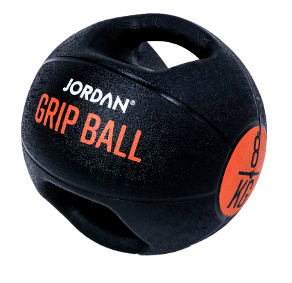 8Kg Double grip medicine ball  - Orange