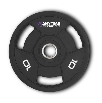 200kg Classic Urethane Olympic disc with hand grips - Branded