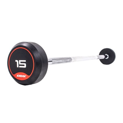 10 - 45kg Classic Rubber Barbell with straight bar (5kg increments/ 10 Bars)