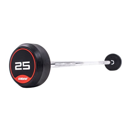 10 - 45kg Classic Rubber Barbell with straight bar (5kg increments/ 10 Bars)