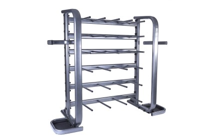 Studio Barbell Rack - holds up to 30 sets, Grey