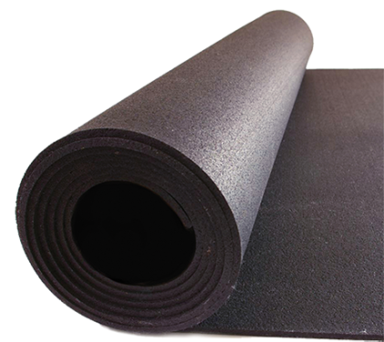 Rubber Roll Flooring - 8mm Black with Coloured Fleck Rubber Roll - 1.25m x 8m (10sqm)