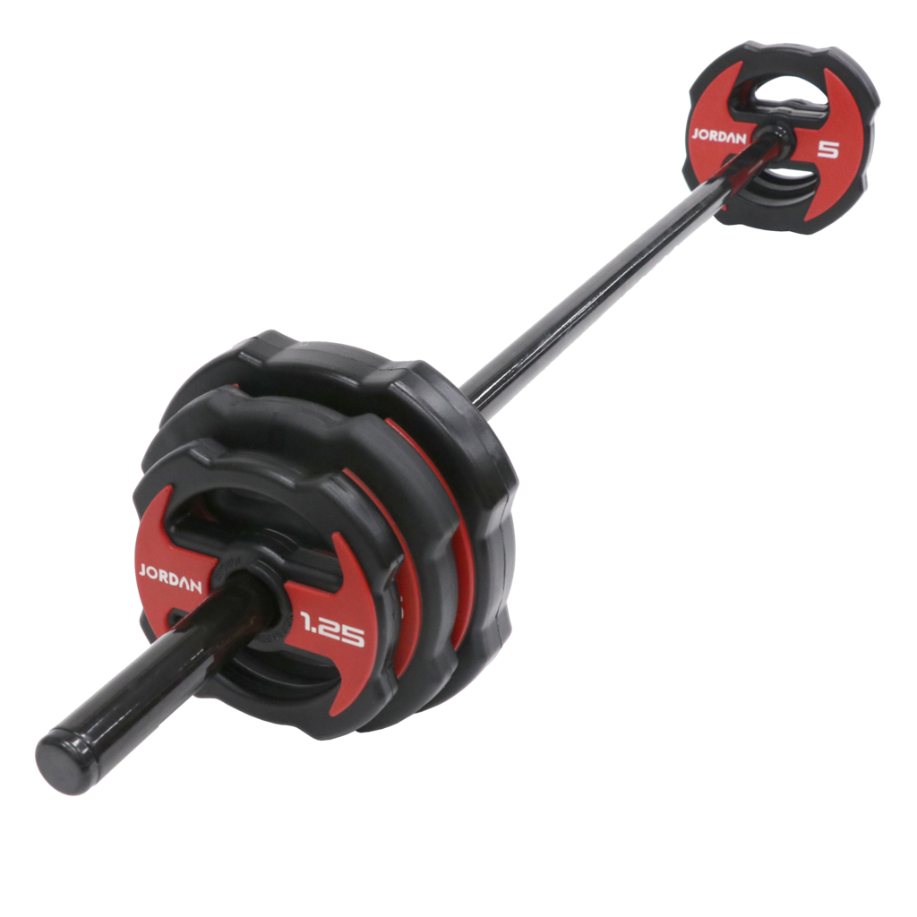 Ignite V2 Urethane Studio Barbell Sets & Plates (Red/Black)